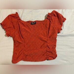 Rust colored cropped top 🧡